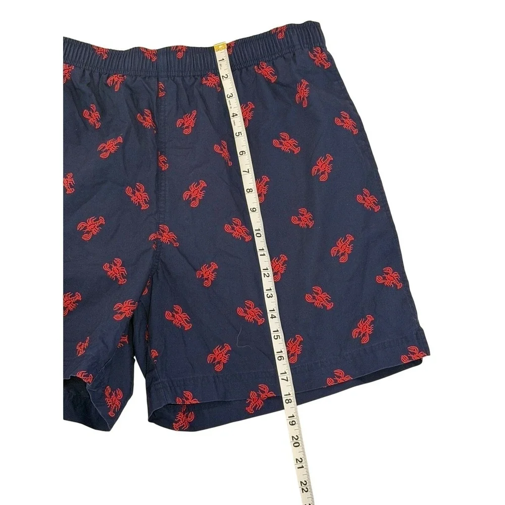Polo Sport Ralph Lauren Swim Trunks Navy Blue Red Lobster Printed Mens XL Preppy